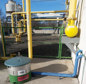 Proceso de enfriamiento de gases de maquinaria meriolisis