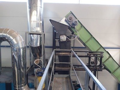 Transporte de impurezas al horno de meriolisis