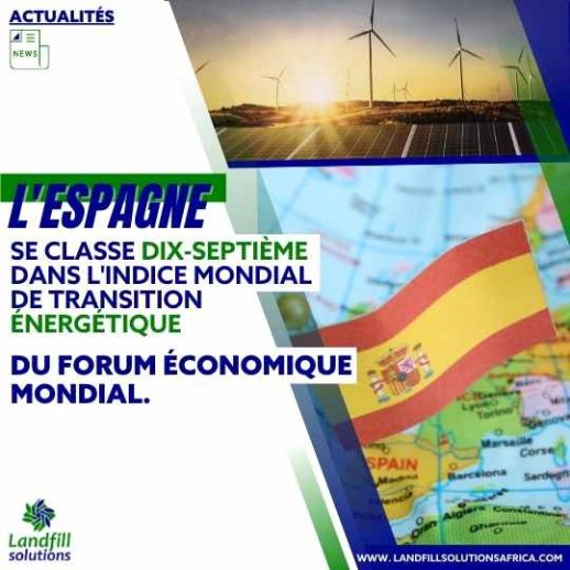 L’Espagne occupe la dix-septième place dans l’indice mondial de transition énergétique